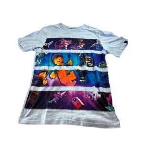 LEGO Movie 2 XXL T-Shirt Blue Graphic Tee Cotton/Polyester Unisex